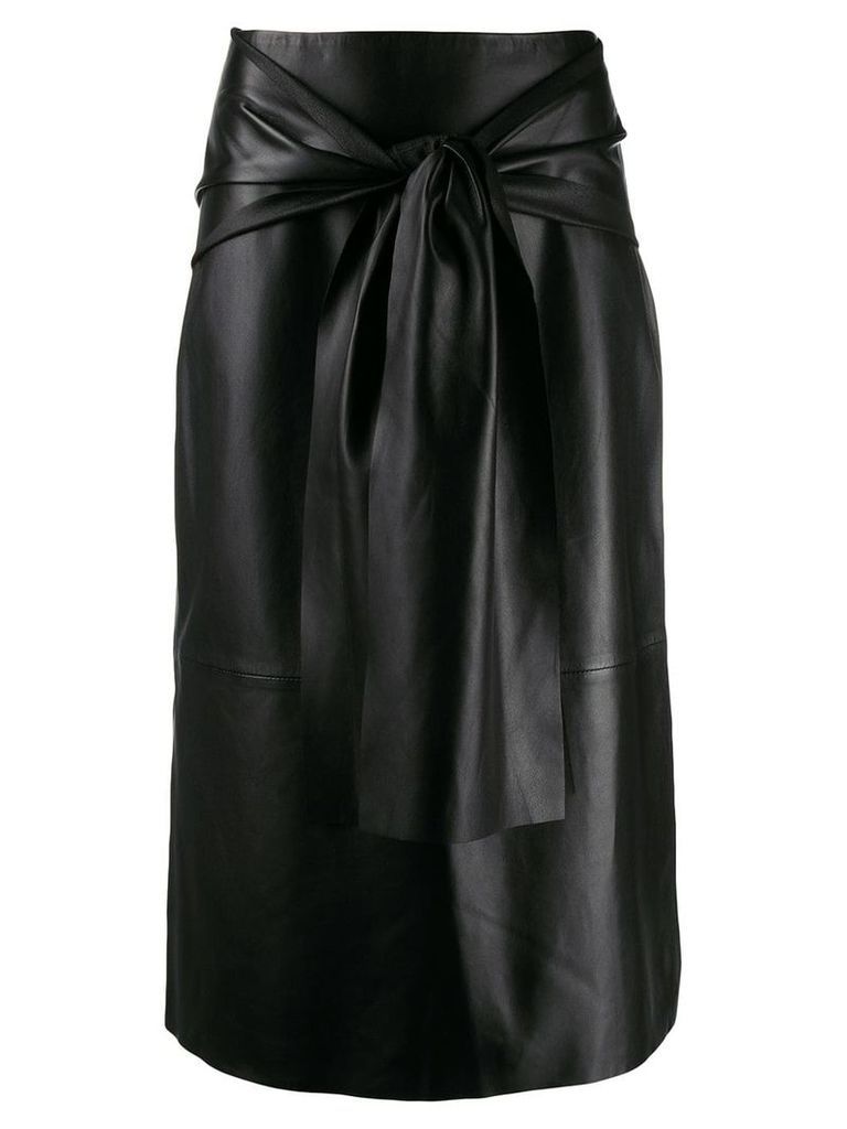 Joseph midi skirt with knot detail - Black
