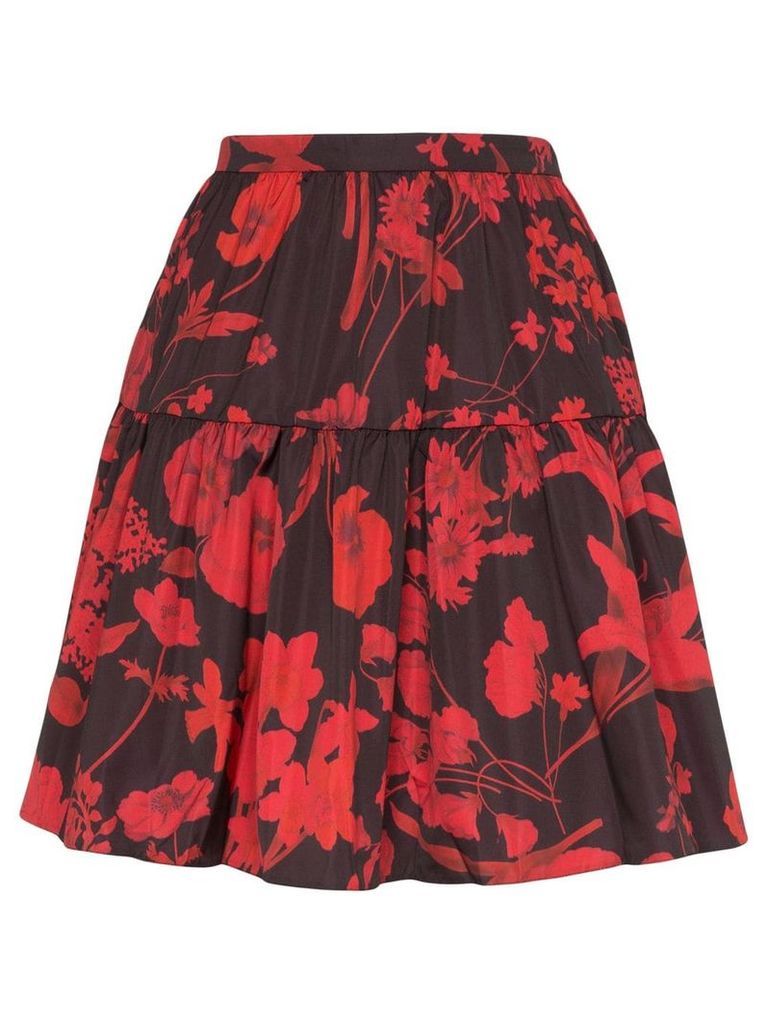 Valentino tiered floral print mini skirt