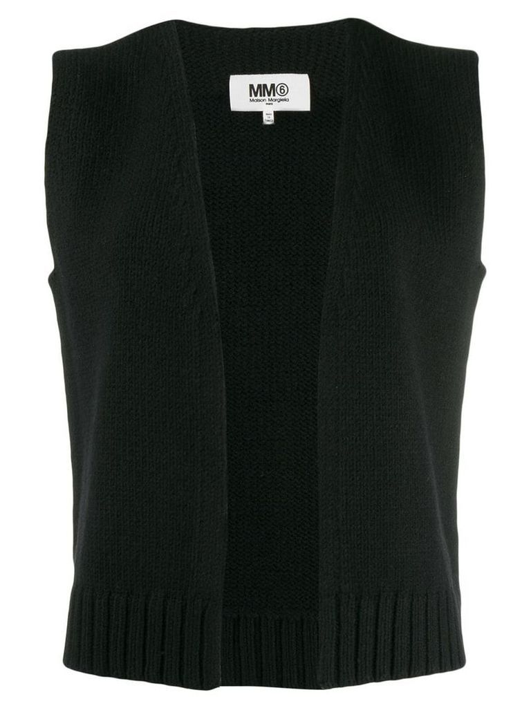 Mm6 Maison Margiela knitted vest top - Black