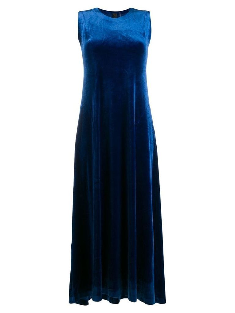 Norma Kamali sleeveless flared dress - Blue