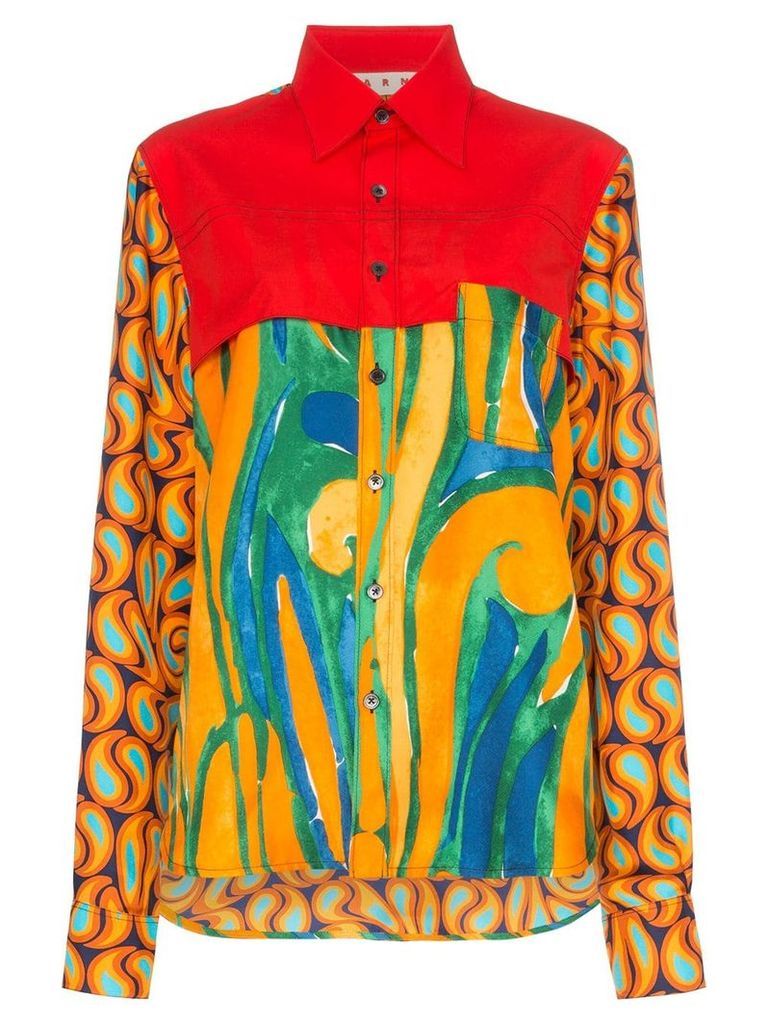 Marni abstract print shirt - Y5725 MULTICOLOURED