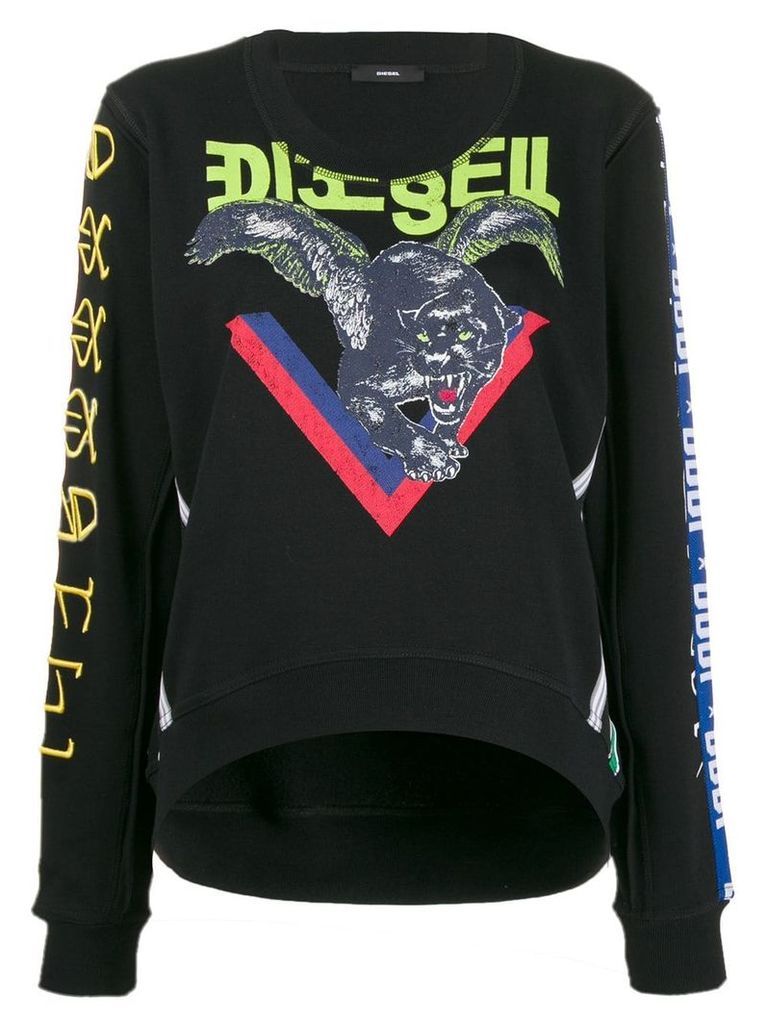 Diesel embroidered detail sweatshirt - Black