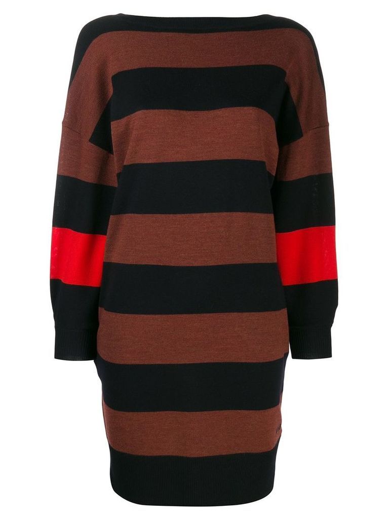 Victoria Victoria Beckham striped jersey dress - Blue