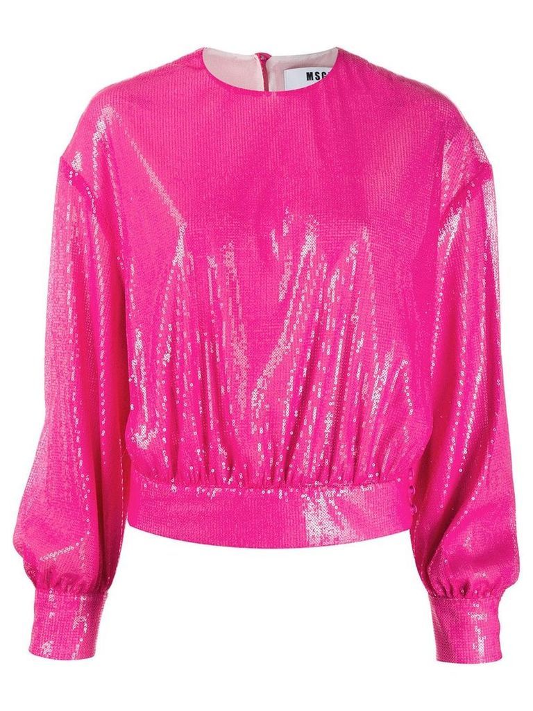 MSGM sequin sweatshirt - PINK