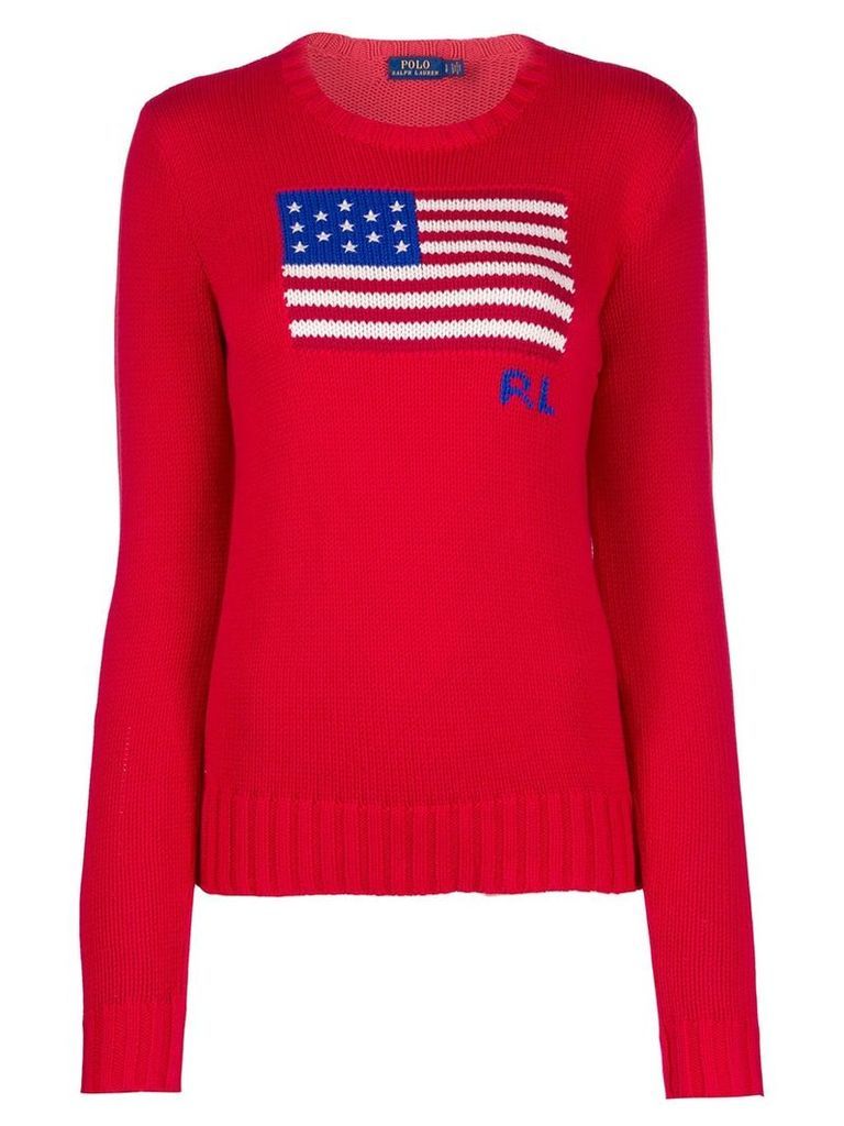 Polo Ralph Lauren logo flag embroidered sweater