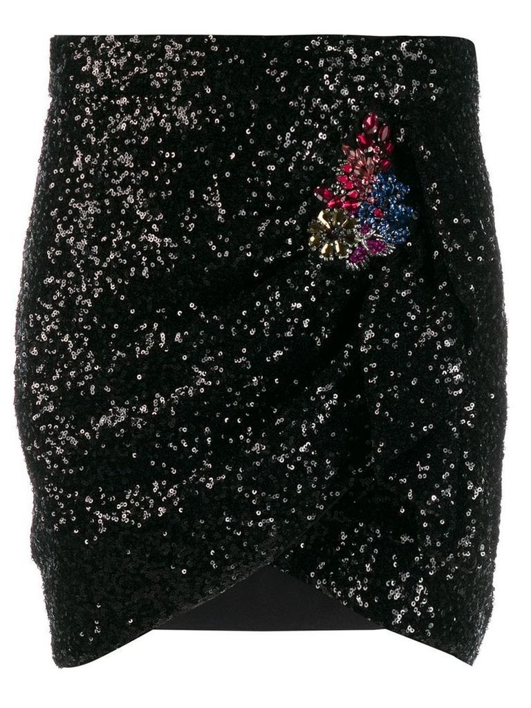 Pinko fitted sequin skirt - Black