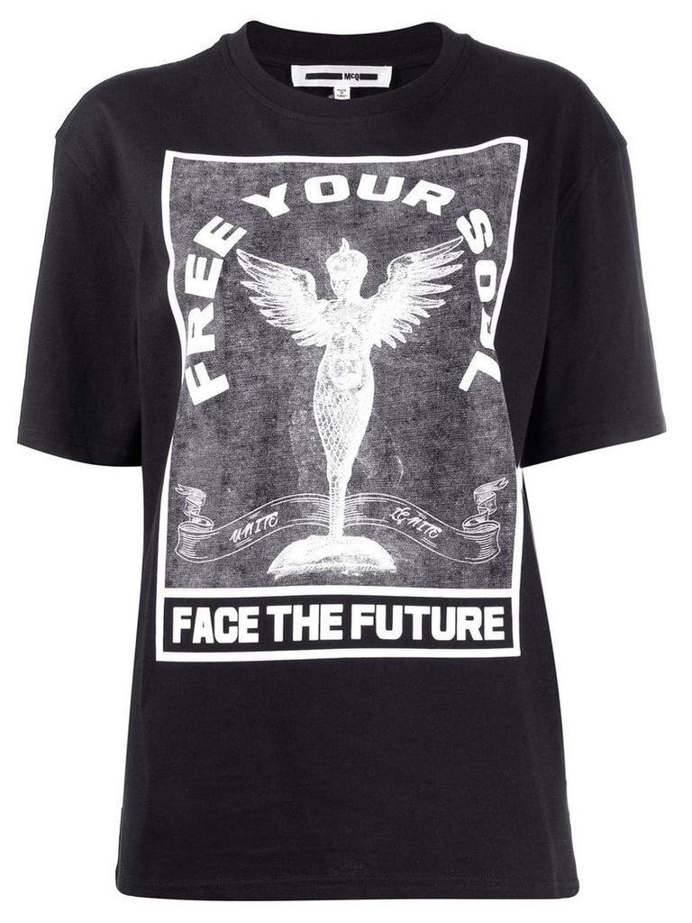 McQ Alexander McQueen 'Free your soul' printed T-shirt - Black