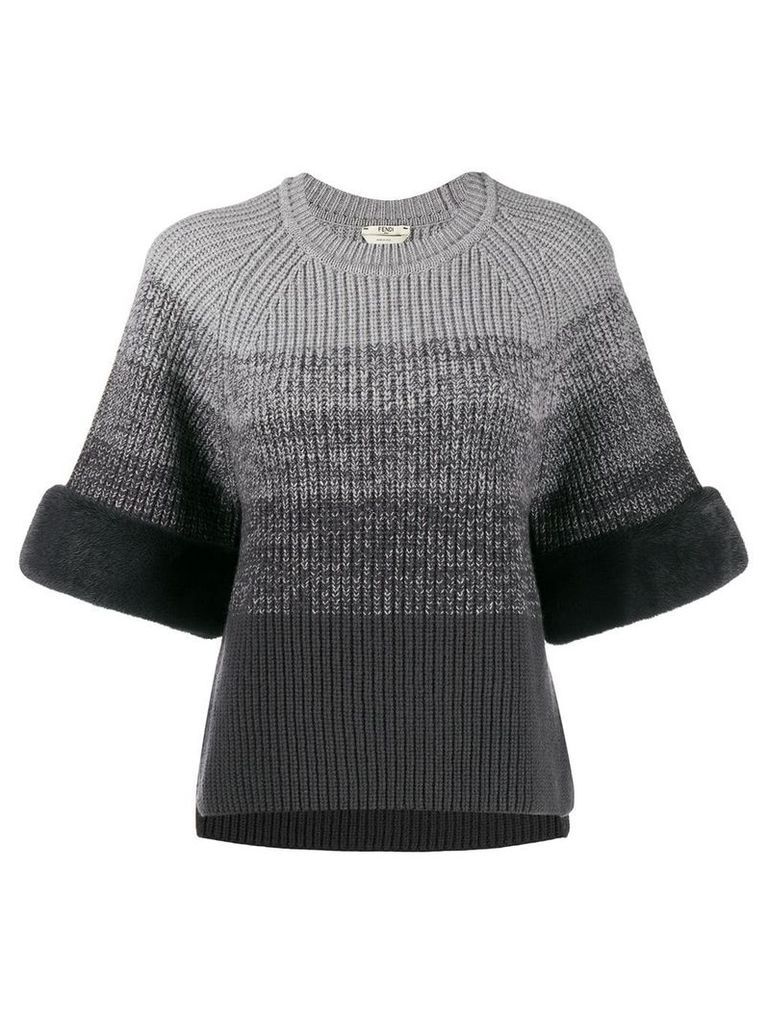 Fendi gradient knitted jumper - Grey