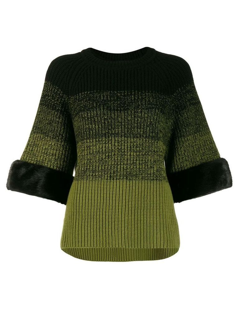 Fendi gradient knitted jumper - Black