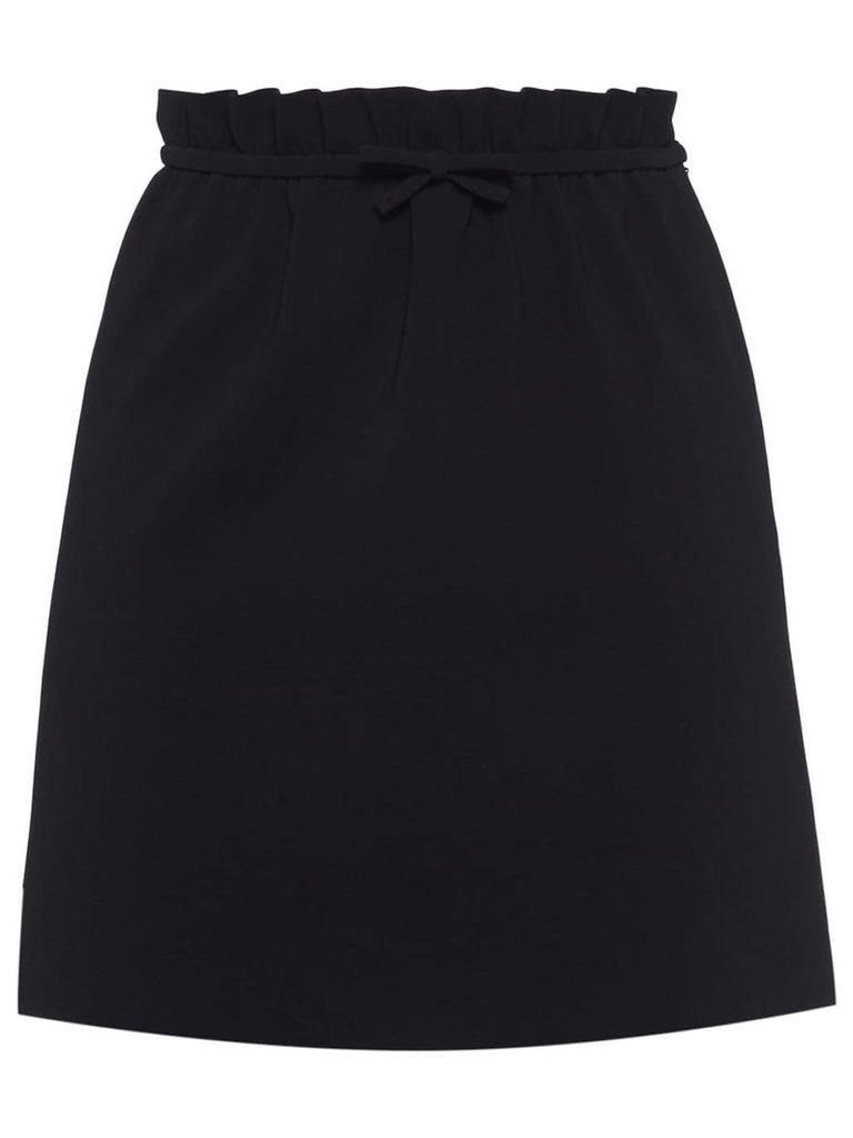 Miu Miu bow detail mini skirt - Black