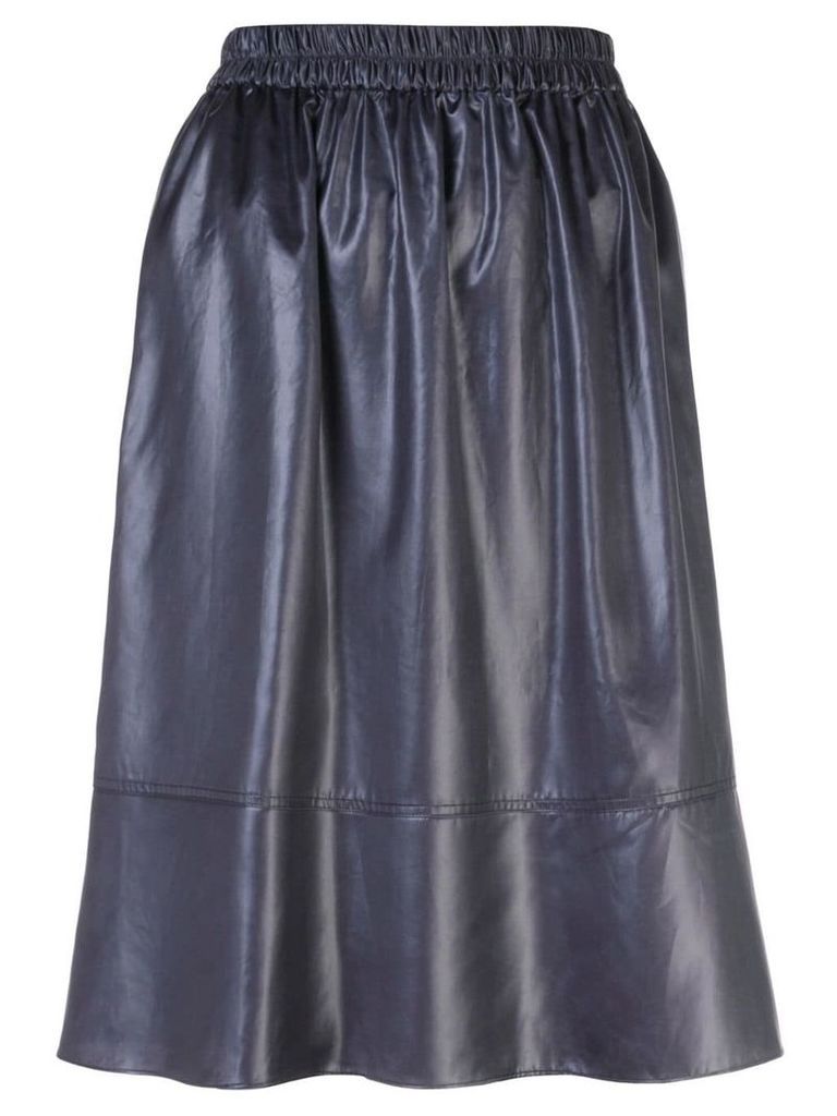Tibi Liquid draped midi skirt - Black
