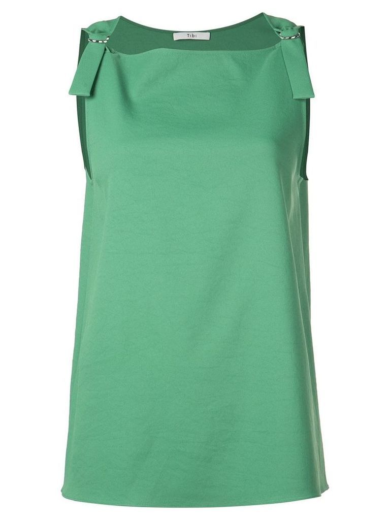 Tibi Chalky Drape sleeveless top - Green