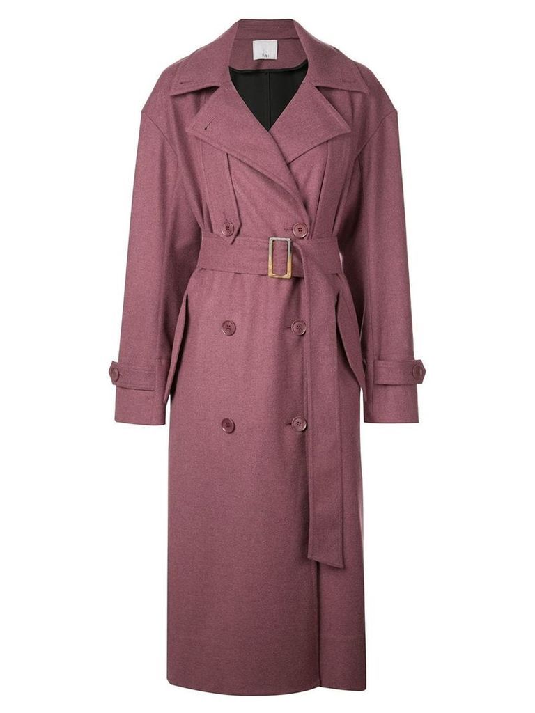 Tibi Bonded lightweight trench coat - Purple