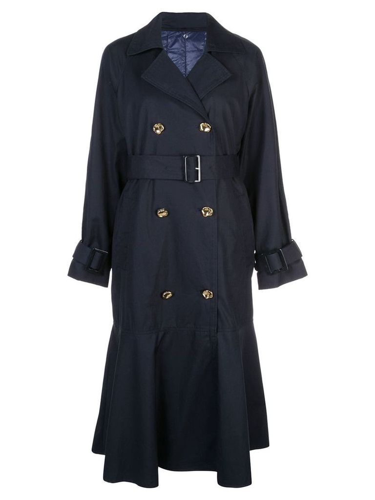 Tibi double breasted trench coat - Blue