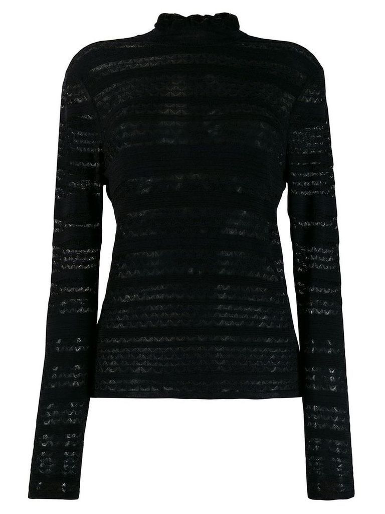 Chloé patterned knit turtleneck sweater - Blue