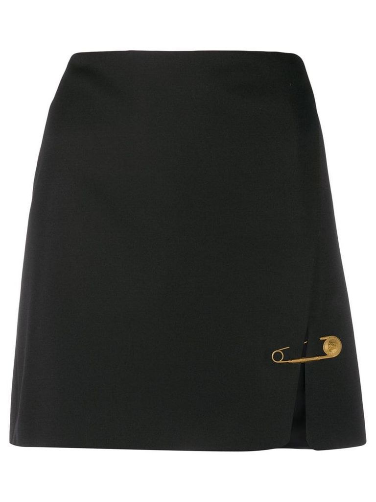 Versace safety pin a-line skirt - Black
