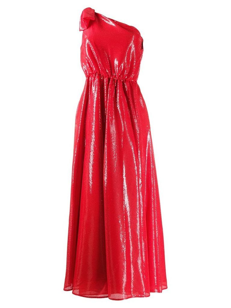 MSGM one shoulder dress - Red