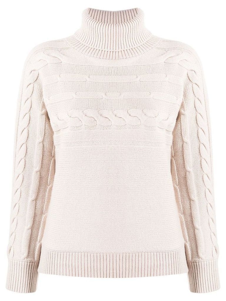 Peserico cable knit jumper - NEUTRALS