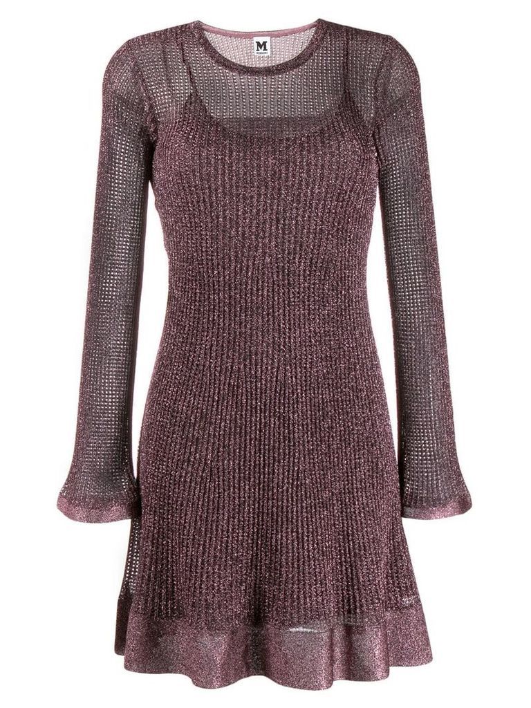 M Missoni short knitted dress - PINK