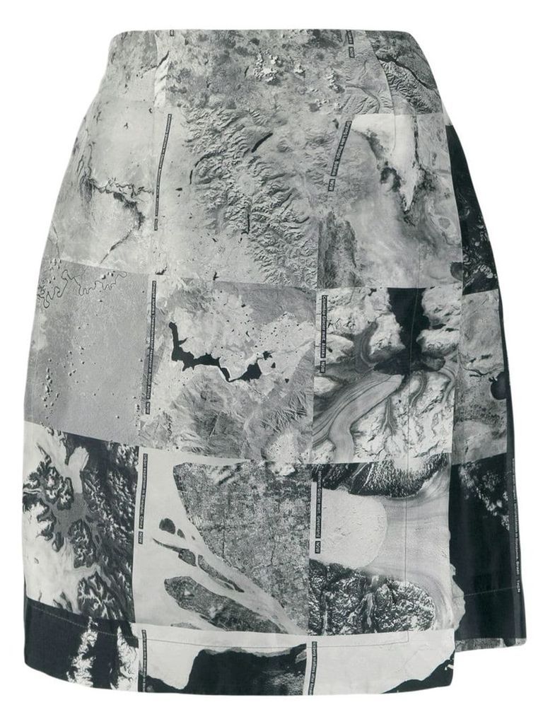 Raeburn Womens Silk NASA skirt - Grey