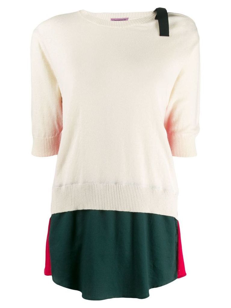 Sueundercover colour block sweater - NEUTRALS