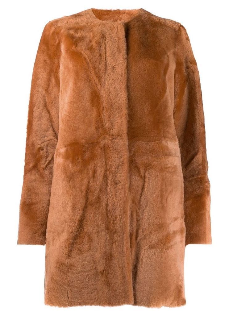 Drome collarless coat - NEUTRALS