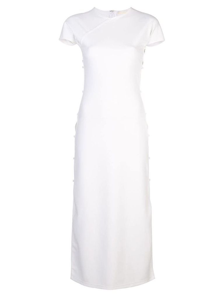Marcia cut-detail shift midi dress - White