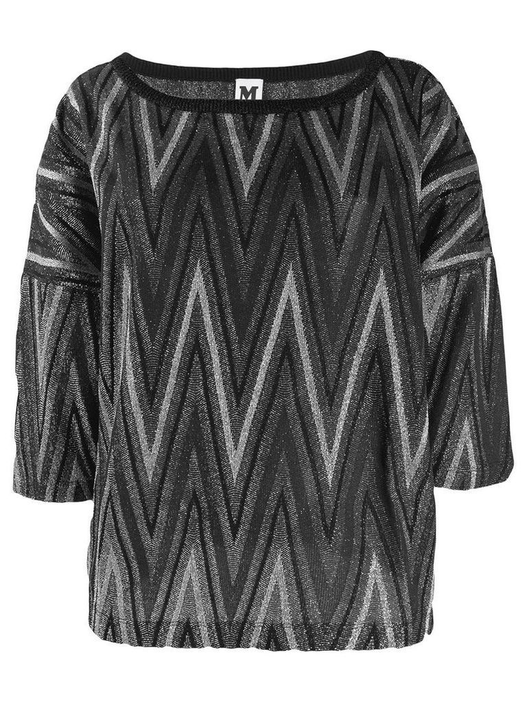 M Missoni boat neck sweater - Black