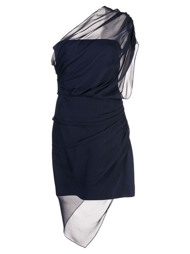 Cushnie strapless draped dress - Blue