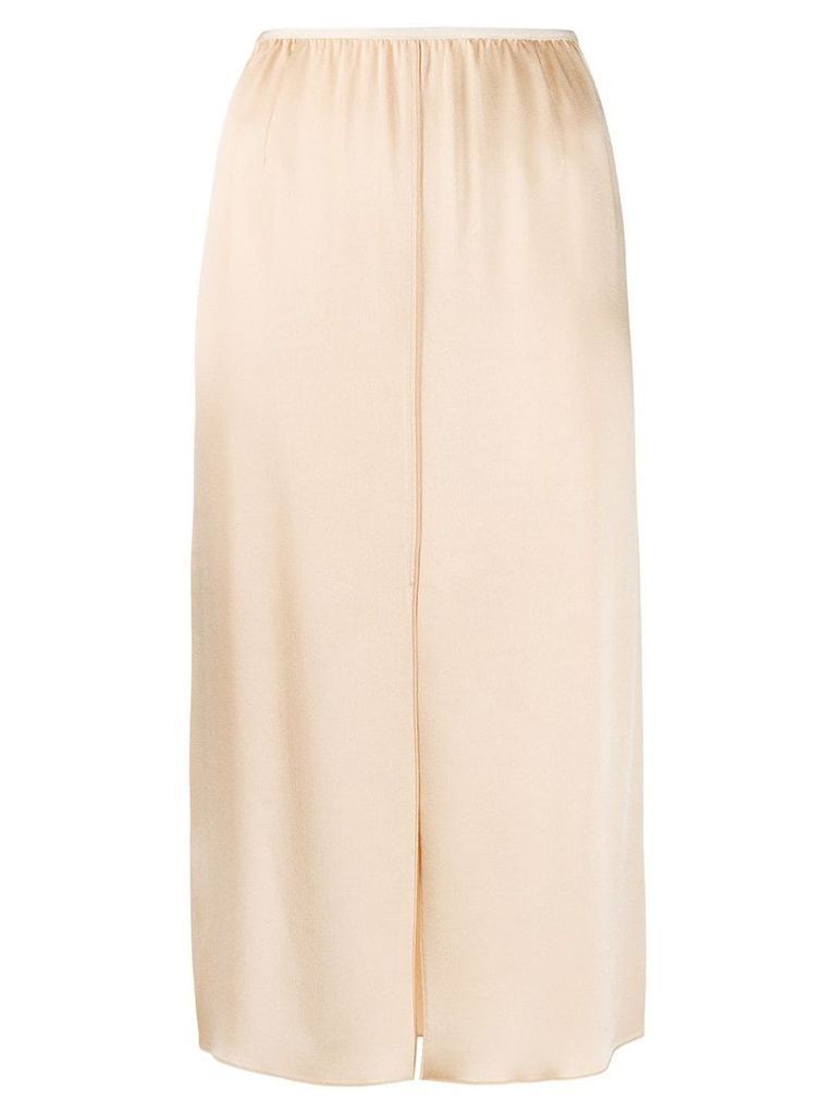 Forte Forte high waist slit-detail skirt - Neutrals