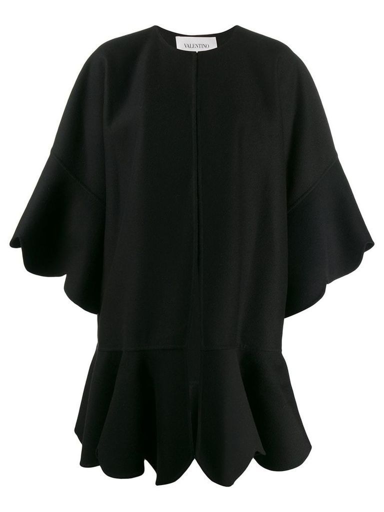 Valentino scalloped edge cape - Black