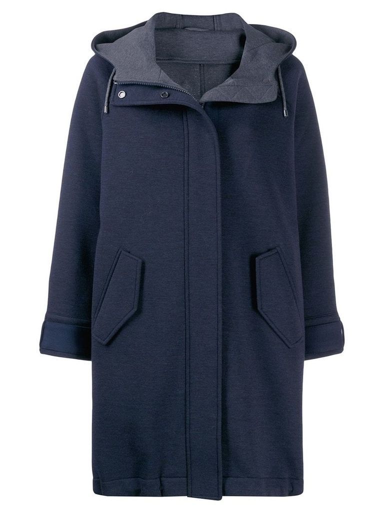Brunello Cucinelli hooded winter coat - Blue
