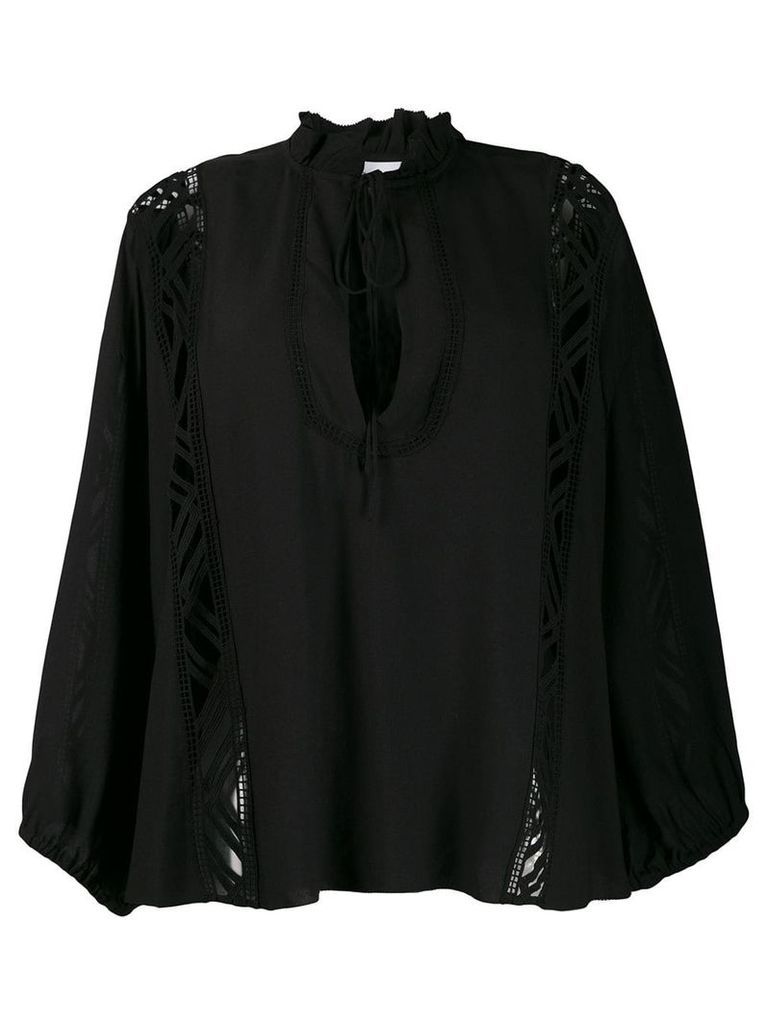 IRO lace panel blouse - Black