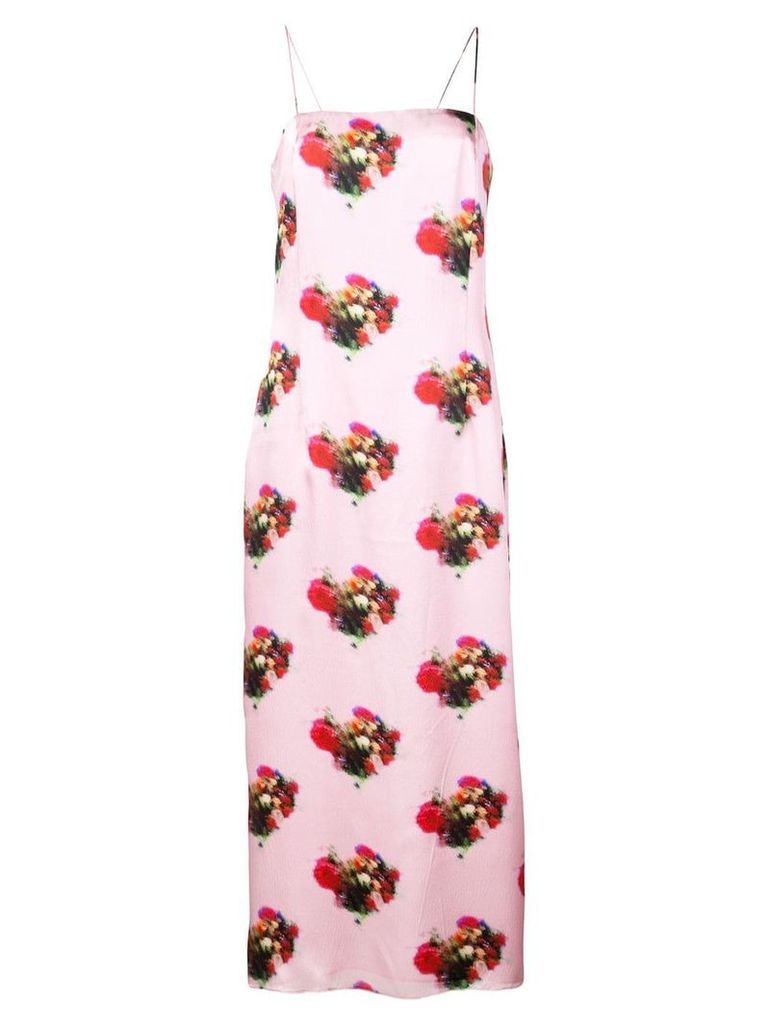 Adam Lippes all-over print dress - PINK
