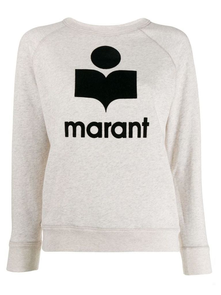 Isabel Marant Étoile logo embroidered sweater - NEUTRALS