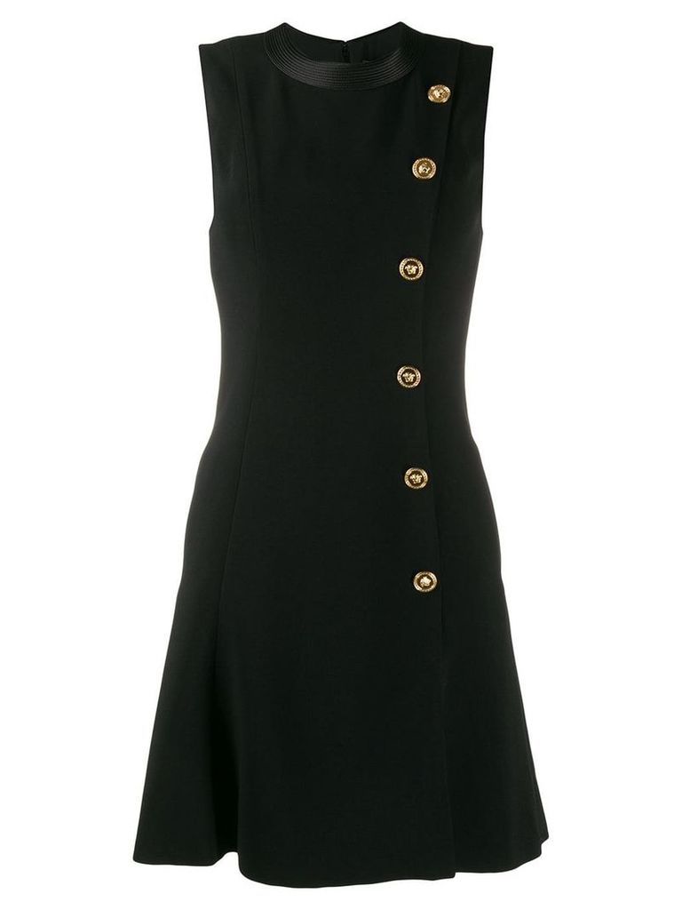Versace side button short dress - Black