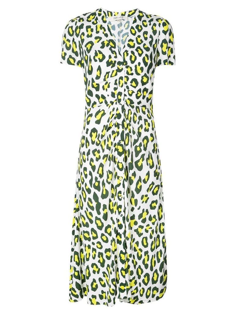 Diane von Furstenberg Cecilia leopard print dress - White