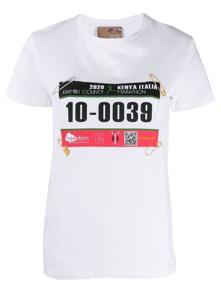 Pinko x Stella Jean x Treedom marathon T-shirt - White