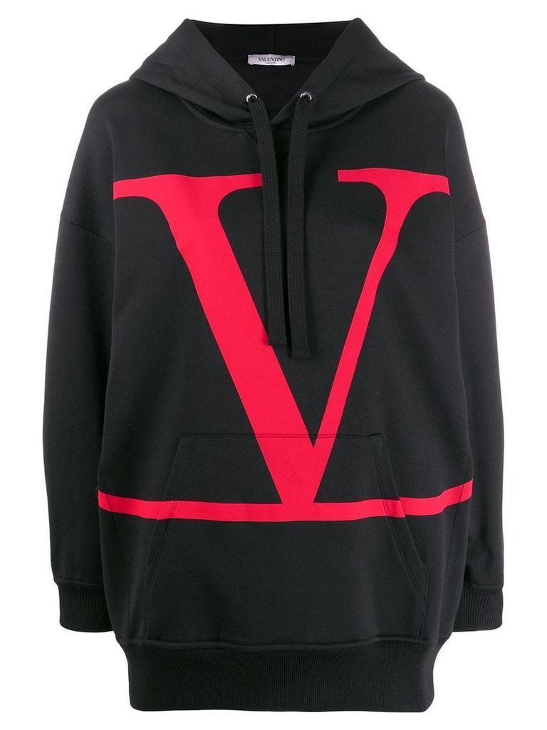 Valentino VLOGO print hoodie - Black