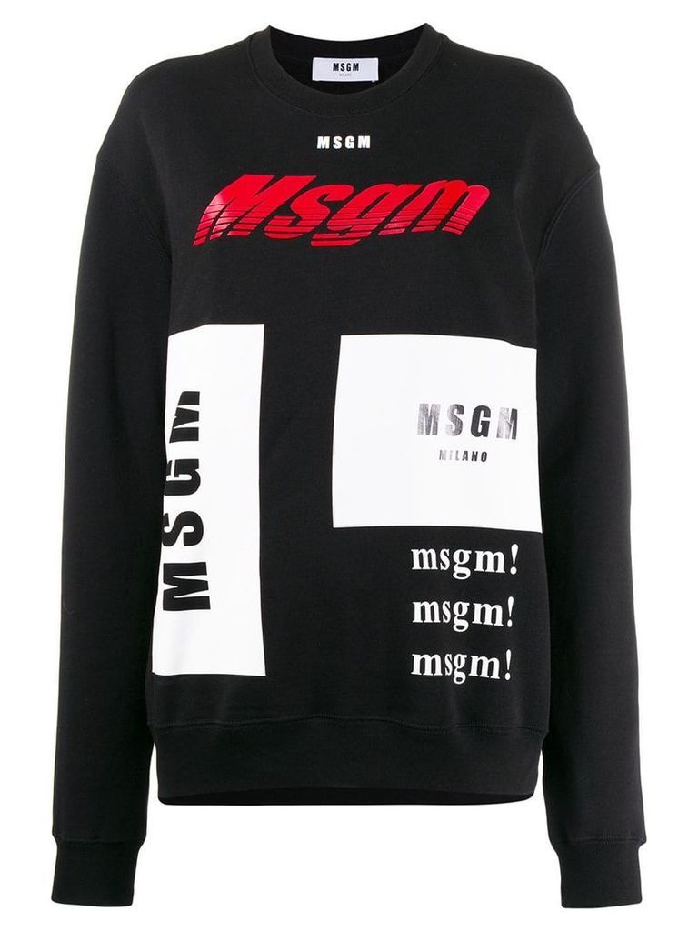 MSGM logo print sweatshirt - Black