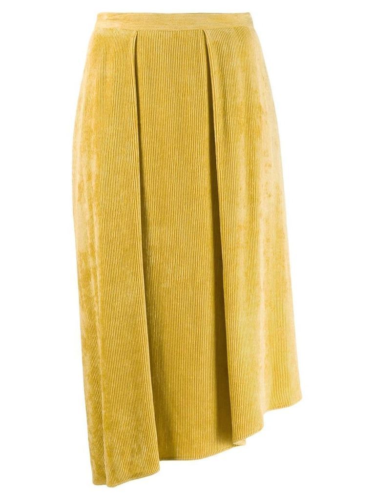 Isabel Marant Freja flowing velvet skirt - Yellow