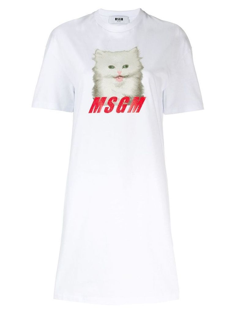 MSGM T-shirt dress - White