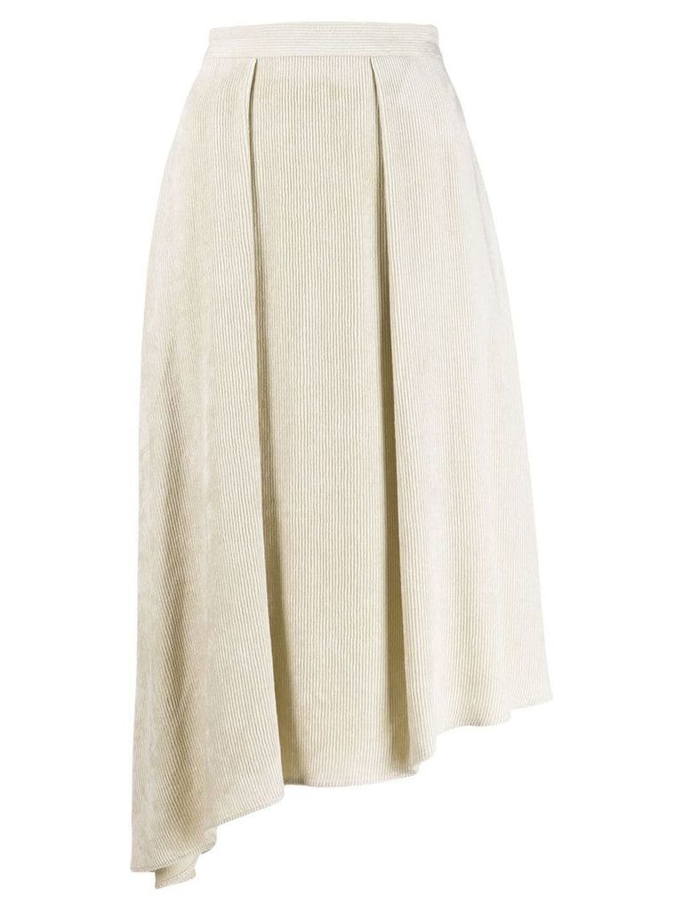Isabel Marant asymmetric corduroy skirt - Neutrals