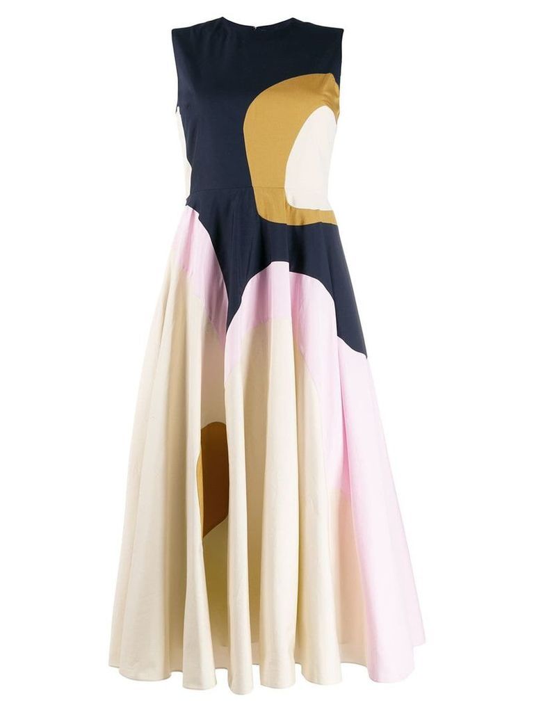Roksanda Catia abstract panel dress - NEUTRALS