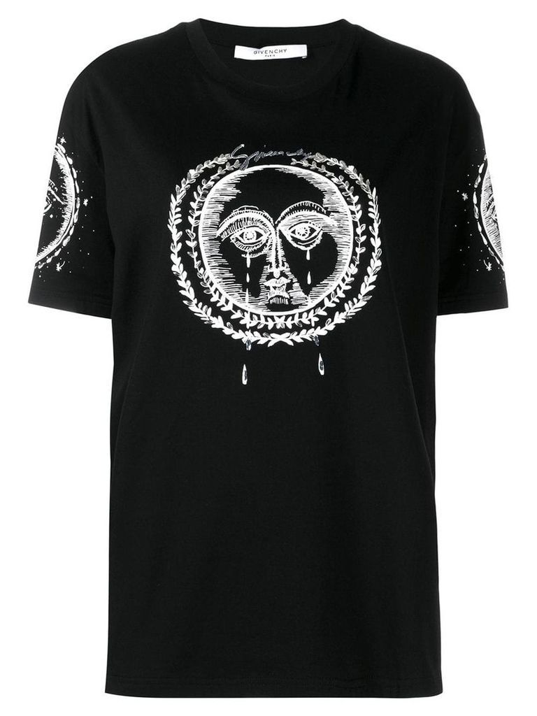 Givenchy moon and sun embroidered oversized T-shirt - Black