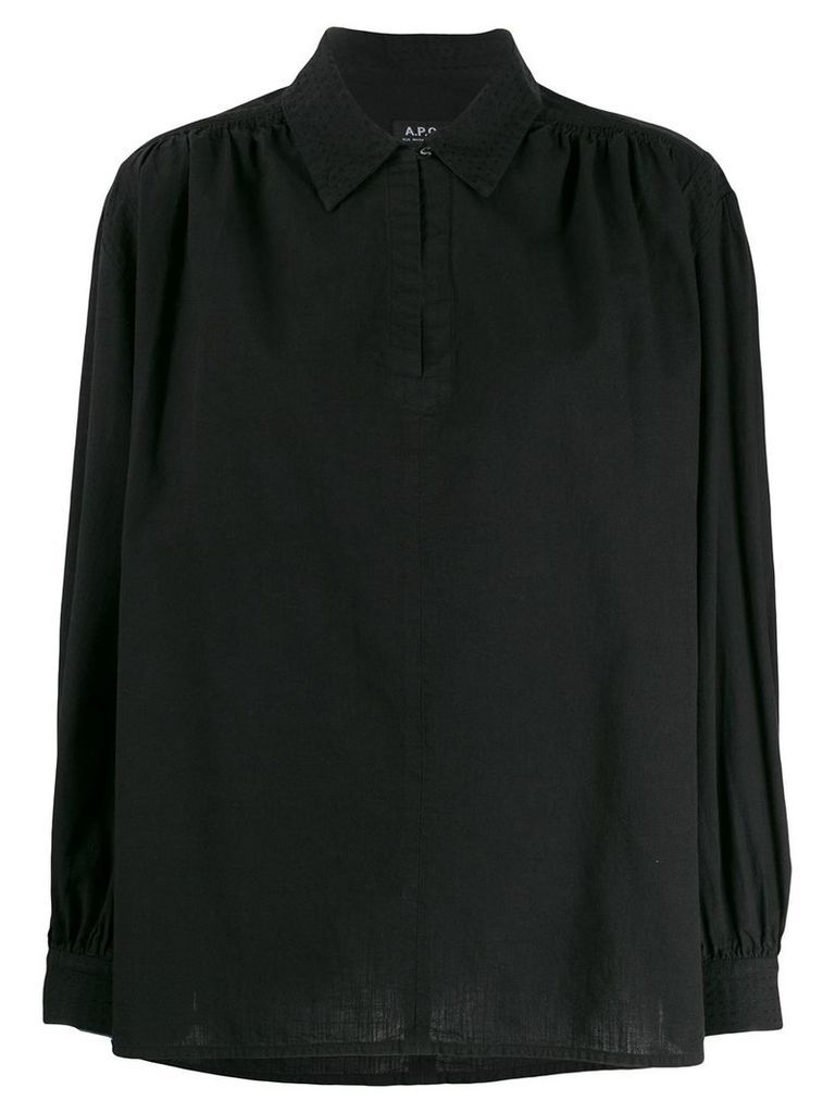 A.P.C. collared blouse - Black