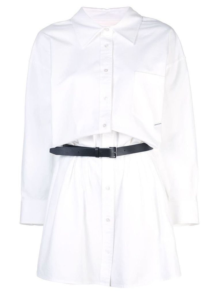 Alexander Wang belted shirt dress - White