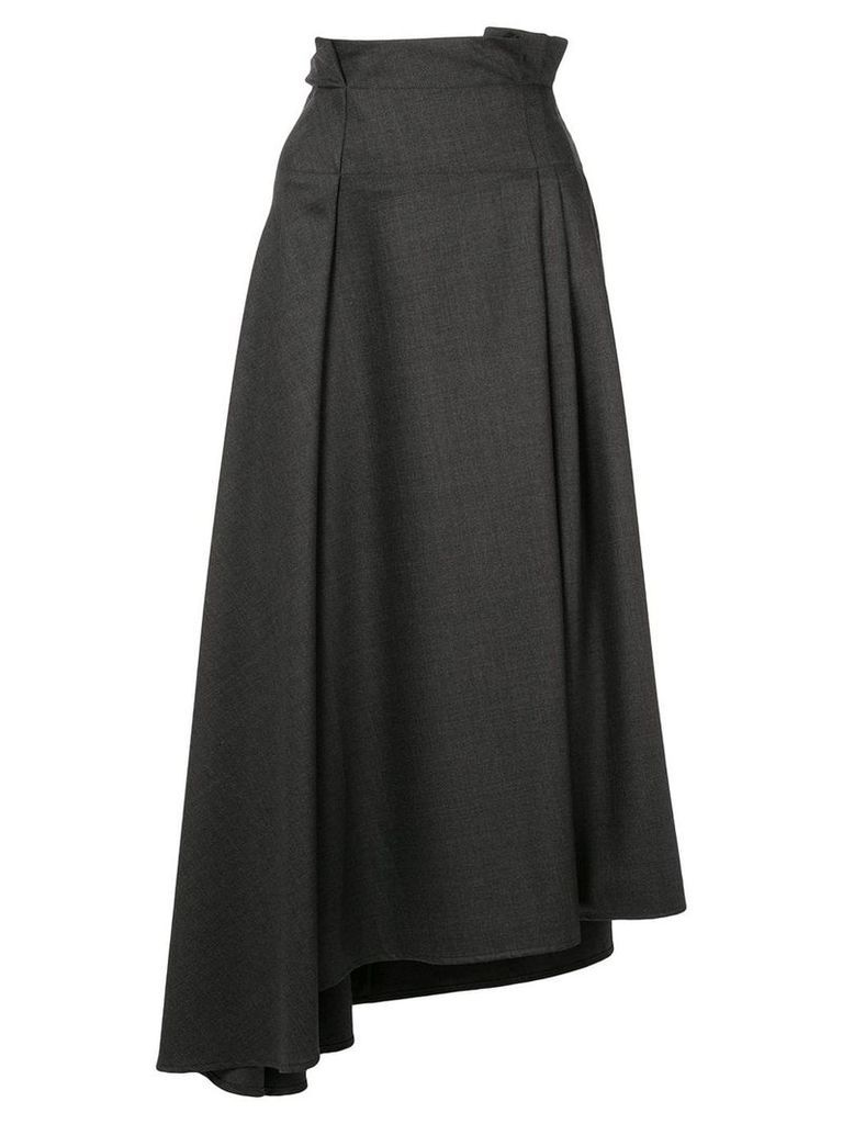 Brunello Cucinelli high-waisted asymmetric skirt - Grey