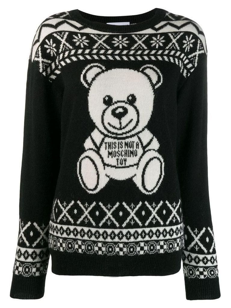 Moschino teddy print sweatshirt - Black