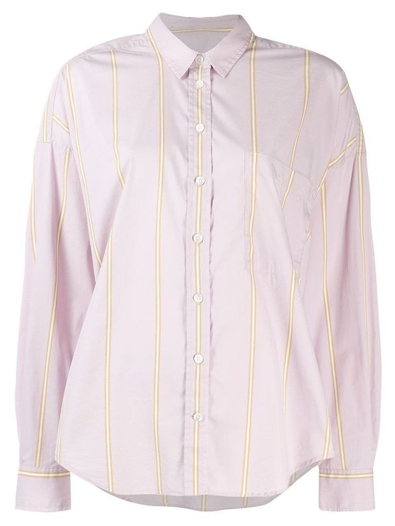 Closed striped button shirt - PINK